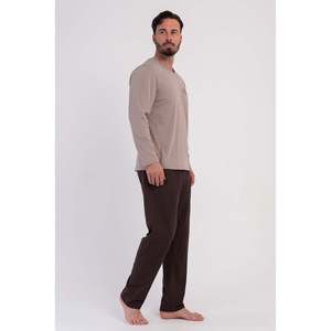 Ensemble de pyjama pour homme CEPLI P.SUPREM BATTAL XXL à col rond et manches longues - FUME - FUME - Product Image 3