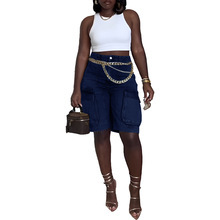 กางเกงยีนส์ขาสั้นผ้ายีนส์ซักขาดๆมีซิปสไตล์ชุดทำงานแฟชั่นใหม่ฤดูใบไม้ผลิฤดูร้อน2025 - Product Image 6