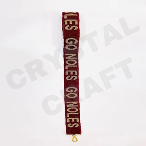 Sangles de sac de perles de rocaille en or blanc personnalisées Boomer plus tôt sangle de sac à main perlée pour accessoire de sacs de mode - Product Image 3