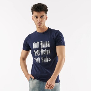 เสื้อยืดแขนสั้นผู้ชายคุณภาพสูง ผ้าฝ้าย 100% ระบายอากาศได้ดี สวมใส่สบาย แห้งเร็ว พิมพ์ลายดิจิตอล ลายเรียบ น้ำหนัก 180 กรัม - Product Image 1