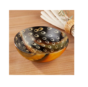 Bol en corne de buffle naturelle polie, article décoratif pour table à manger, écologique, passe au lave-vaisselle - Product Image 4