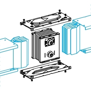 Per SCHNEIDER ELECTRIC KTA3200YA3 3200A Blocco di Giunzione a Riferimento Singolo Canalis KTA per Conduttori in Alluminio Terminale 3L+PE - Product Image 1