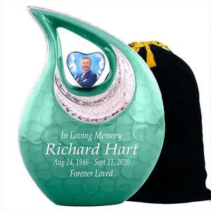 Design moderne Style européen et américain Taille et finition personnalisées Possible pour les urnes de crémation en forme de larme Urnes de cendres commémoratives - Product Image 6