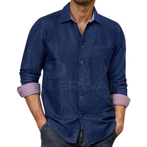 Best Selling <b>Men's</b> <b>Jeans</b> <b>Shirts</b> 100% Cotton Quick Dry and Breathable Customizable Logo Design <b>for</b> Adults - Product Image 1