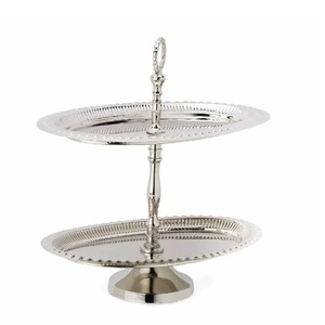 Recién llegado, soporte de pastel recubierto de polvo de aluminio y acero de 3 niveles hecho a mano, elegante soporte de exhibición de postres de frutas de Metal, herramienta de cocina - Product Image 6