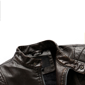 Nouveautés : Vestes en cuir tendance pour hommes et vestes en cuir sur mesure de couleur unie - Product Image 3