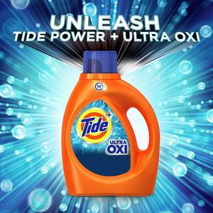 Tide Plus Ultra Oxi HE Détergent à lessive liquide de 59 charges 92 floz jetable pour vêtements 92 floz - Product Image 4