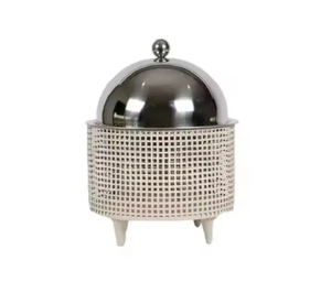 Olla caliente de acero inoxidable brillante con tapa martillada y soporte de madera único, la mejor opción para cocinar en casa y presentar comida de hotel - Product Image 5