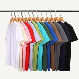 T-shirts 100% coton vierges en gros DTG T-shirt personnalisé impression hommes T-shirts à épaules tombantes T-shirt de base unisexe pour hommes - Product Image 3