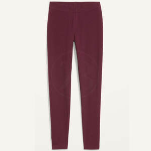 Legging de gymnastique à motif solide pour femmes, pantalon taille moyenne avec fermeture à la taille élastique, vente directe d'usine - Product Image 1