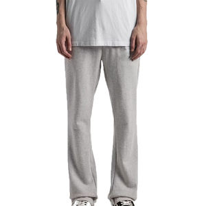 Nouveauté pantalon de survêtement évasé tendance pour adultes couleur grise cordon de serrage taille confortable vêtements de rue pantalon polaire évasé - Product Image 1