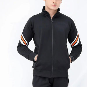 Ensemble de survêtement deux pièces pour homme, personnalisé, hiver 2024, décontracté, léger, à capuche, fermeture éclair, uni - Product Image 2