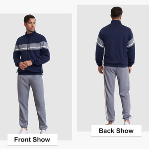 Chándal con cremallera para hombre con logotipo personalizado, conjunto ajustado para correr con opciones de personalización que incluyen estampado y bordado - Product Image 5