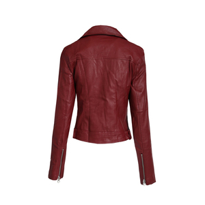 Chaqueta de Motocicleta de Cuero para Mujer, Precio Ajustable, Invierno, Transpirable, Antiarrugas, Impermeable, Ecológica, Algodón de Primera Calidad - Product Image 2