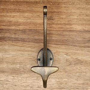 ตะขอแขวนผนังเหล็กทองเหลืองโบราณตะขอตกแต่งประตูห้องน้ำทำด้วยมือสำหรับเสื้อโค้ทหมวกและผ้าเช็ดตัวใช้สำหรับเสื้อผ้า - Product Image 5