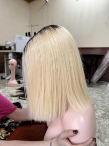 Bone Straight Vietnamese Wigs Blonde Dark Root Hair Extensions Super Double Drawn Wig Natural Unprocessed Virgin Human Hair Wig - Product Image 4