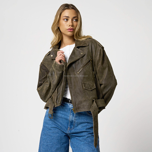 Pakistani Manufacturer Men's Leather Jackets | New Fashion Style | Breathable Zipper Stand Collar Embroidery Front Design - Product Image 6