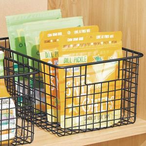 Kitchen Desktop Metal Wire Mesh Fruit <b>Basket</b> Multi-functional Stackable Wire Black Fruit Storage <b>Baskets</b> - Product Image 2