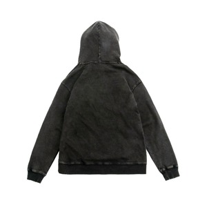 เสื้อฮู้ดดี้ทรงบ็อกซี่สไตล์วินเทจสำหรับผู้ชาย Grapple Master ผ้าโพลีเอสเตอร์ 100% หนานุ่ม ลายเรียบ แต่งขอบคอแบบดิสเทรส - Product Image 2