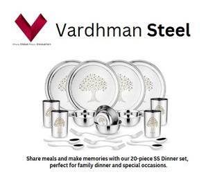 Gran demanda, juego de cena de acero inoxidable de 20 piezas con patrón de plantas, cubiertos, platos, vajilla, juego de 20 piezas - Product Image 2