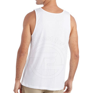 Camiseta sin mangas de gimnasio transpirable hecha a medida para hombre, decoración estampada de algodón y poliéster de punto de verano para entrenamiento informal a la venta - Product Image 4
