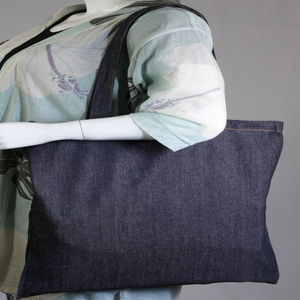 Grands sacs fourre-tout de shopping en coton biologique recyclé 100% uni, personnalisés avec logo imprimé en sérigraphie, écologiques et réutilisables - Product Image 3