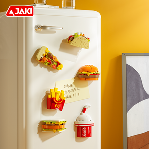 Set di blocchi da costruzione in materiale ABS tema adesivo frigorifero - Product Image 4