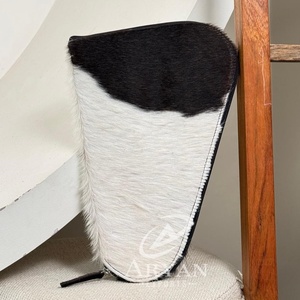 Tùy Chỉnh Handmade Da Bò Da Giấu Mang Theo Súng Bao Da Trường Hợp Với Dây Kéo Tóc Thật Trên Ẩn Phong Cách Phương Tây <span class=keywords><strong>Handgun</strong></span> Pouch Túi - Product Image 1