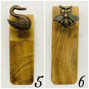 ที่ล็อกประตูไม้เซรามิกลายดอกไม้สีเขียวเสจทนสนิมแบบแฮนด์เมด - Product Image 6
