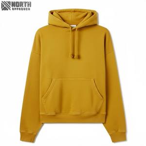 Sudadera con capucha informal negra lavada con piedra de gran tamaño, sudadera con estampado de tamaño Xs con bolsillo de canguro, ropa de calle de algodón lavado para hombre - Product Image 6