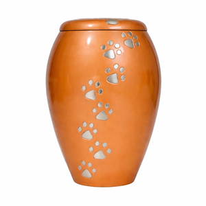 Urne funéraire blanche à motifs floraux avec colibri et fleurs pour un hommage commémoratif élégant - Product Image 2