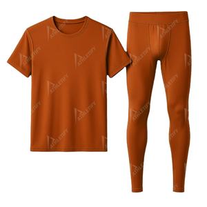 Ensemble de fitness respirant en coton pour hommes avec t-shirt et pantalon de sport pour la course à pied, la salle de sport, le yoga, tissu en coton confortable pour la flexibilité. - Product Image 1