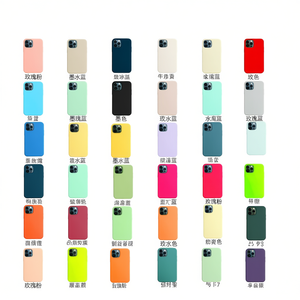 เคสกันกระแทกซิลิโคนเหลวสีพื้นสำหรับโทรศัพท์มือถือรุ่น 12 12 Pro - Product Image 1