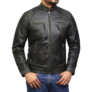 Veste de moto d'hiver élégante à col montant pour hommes High Street Fashion Coupe-vent Respirant Personnalisable État neuf - Product Image 1