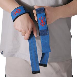 สายรัดข้อมือสีเทาแบบปรับได้สำหรับยกน้ำหนักสามารถปรับแต่งโลโก้ได้ - Product Image 4