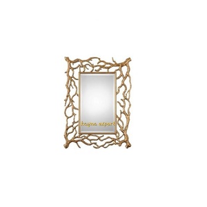 Meilleure vente miroir mural luxe fantaisie en métal doré de créateur pour la maison miroir mural décoratif miroir mural design unique - Product Image 6