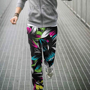 Pantalon de survêtement sur mesure pour hommes léger décontracté conception 3D haute visibilité haut en toile pantalon en coton taille moyenne - Product Image 2