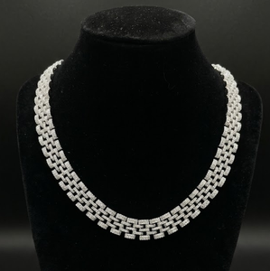 Iced Out Cuban Link VVS Moissanite Diamond <b>Necklace</b> 925 Sterling Silver Rhodium Plated Hip Hop Luxury <b>Statement</b> <b>Necklace</b> - Product Image 1