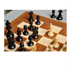 4.2 Inch Patton Staunton Style Luxury handmade Chessmen <b>Weighted</b> <b>Set</b> Made <b>of</b> Ebony Wood and Boxwood <b>for</b> Tournament use India - Product Image 6