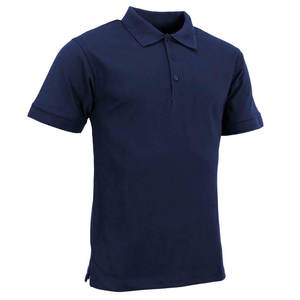 M & F haute qualité 100% polyester hommes grande taille à manches courtes pour polos conception tricotée solide personnalisée pour la vente en gros - Product Image 3