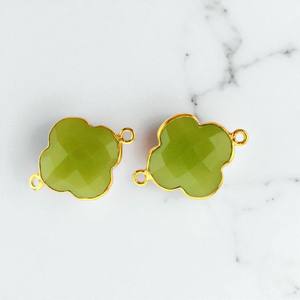 เครื่องประดับทรงใบโคลเวอร์อัญมณีแบบคู่รูปทรง vessonite - Product Image 1