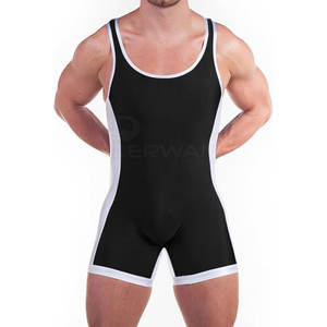 Combinaison de lutte personnalisée avec impression sur le devant, logo, unisexe, adulte, vêtements de sport, durable, respirant, séchage rapide, léger - Product Image 1