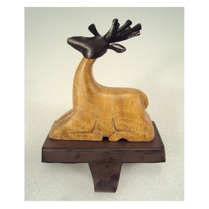 Ribbed Design Christmas Tree Black Metal <b>Stocking</b> <b>Holder</b> For Christmas Table Top Decorative - Product Image 5
