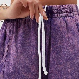 Shorts en coton délavé pour femmes, style vintage, streetwear, poids lourd, shorts d'été, logo personnalisé, shorts pour femmes, marque privée - Product Image 3