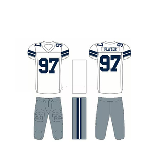 Uniforme de Fútbol Americano Personalizado al por Mayor, Transpirable, de Alta Calidad, el Mejor Jersey de Equipo, Impresión por Transferencia de Calor con su Diseño de Logotipo - Product Image 6
