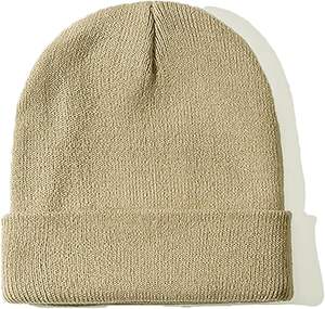 Gorro de Invierno de Alta Calidad, Liso, con Logotipo Personalizado, 100% Acrílico, Grueso, Cálido, Tejido, sin Borde - Product Image 1