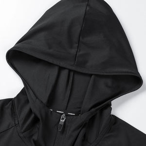 เสื้อมีฮู้ดของผู้ชายผ้าฝ้าย100% พิมพ์ลายดีไซน์ผ้าถักสำหรับฤดูใบไม้ร่วง - Product Image 3