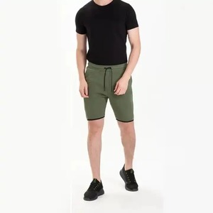 Pantalones cortos de sudor lavado ácido para hombre, pantalones cortos de entrenamiento de gimnasio para correr con cintura elástica, pantalones cortos activos de lana de algodón suave para hombre - Product Image 3