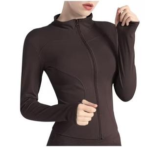 Custom Breathable Spandex/Nylon Plus Size Yoga Top Ladies Fitness <b>Jacket</b> Comfortable Smooth Athletic Wear for <b>Workout</b> - Product Image 2