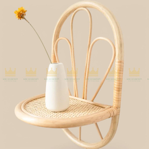 Rotin moderne tissé à la main support de rangement mural prix de gros ornement boîte de rangement pour chambre hôtel usage décoratif - Product Image 4